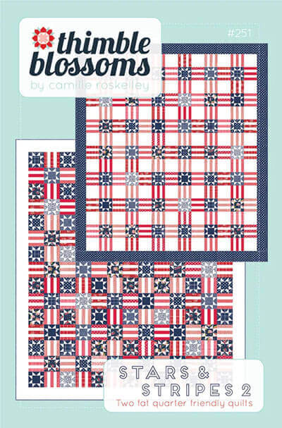 Stars & Stripes 2 by Thimble Blossoms, Quilt A: 73" x 83" and Quilt B: 73" x 83"
