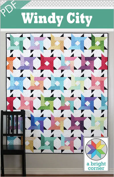 Windy City quilt pattern by A Bright Corner