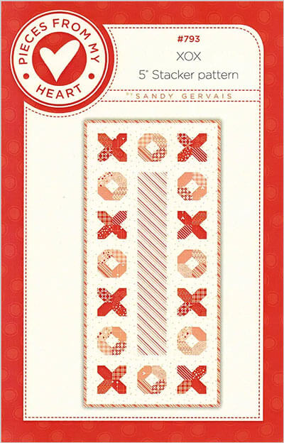 XOXO Runner quilt pattern by Sandy Gervais