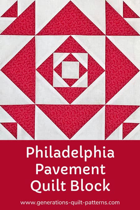 Pin the Philadelphia Pavement quilt block tutorial for later Pin the Philadelphia Pavement quilt block tutorial for later