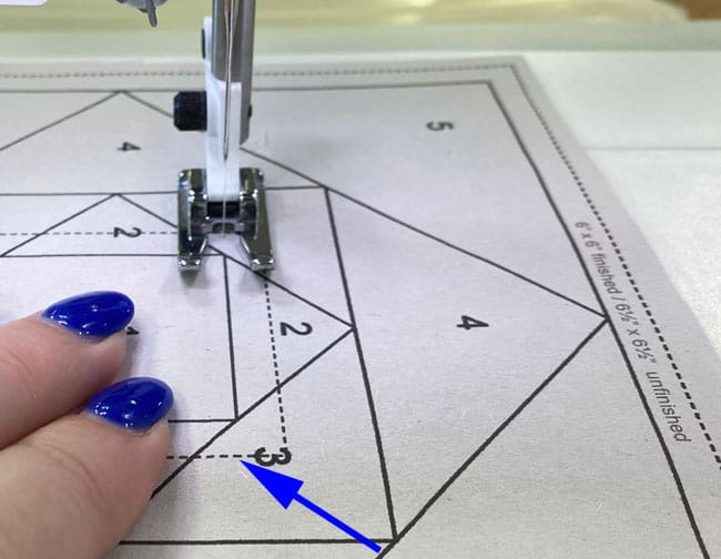 Sewing the seam to add #2 to #1