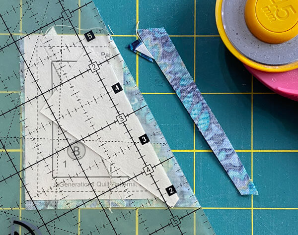 Trim away the excess #3 fabric Trim away the excess #3 fabric