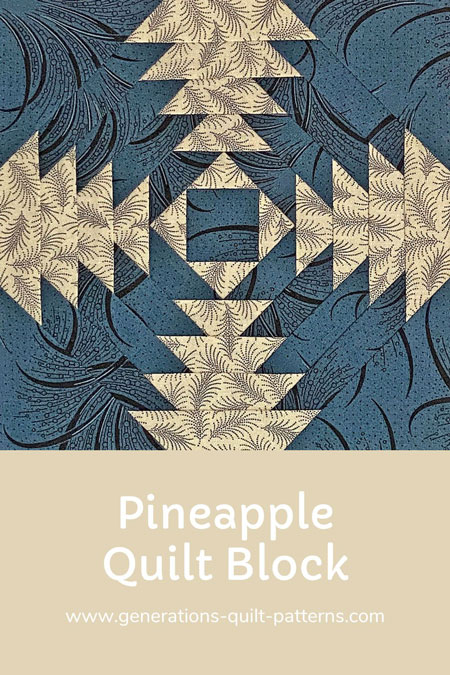 Pin this Pineapple quilt block tutorial