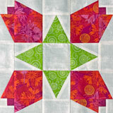 Pink Magnolias quilt block tutorial in 4 sizes
