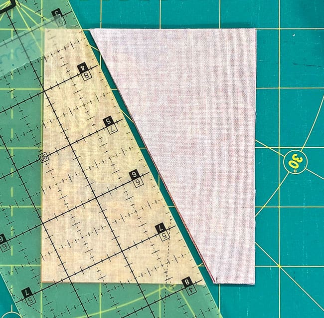 Line up your ruler with the marks and cut
