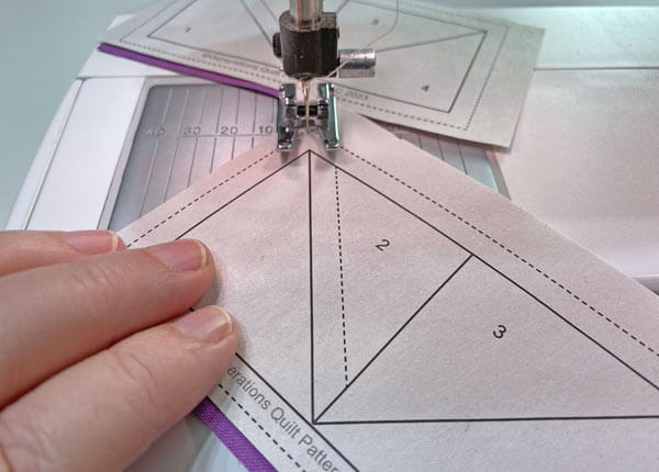 Sewing the seam between #1 and #2