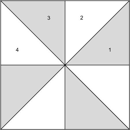 Pinwheel quilt block design