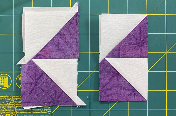 The unit before and after trimming