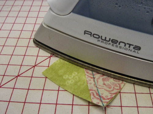 Press flat to set the seam Press flat to set the seam