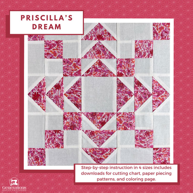 The Priscilla's Dream quilt block tutorial starts here... The Priscilla's Dream quilt block tutorial starts here...