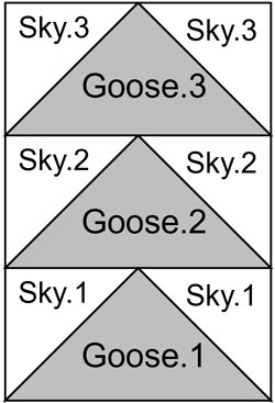 Flying Geese Trio unit Flying Geese Trio unit