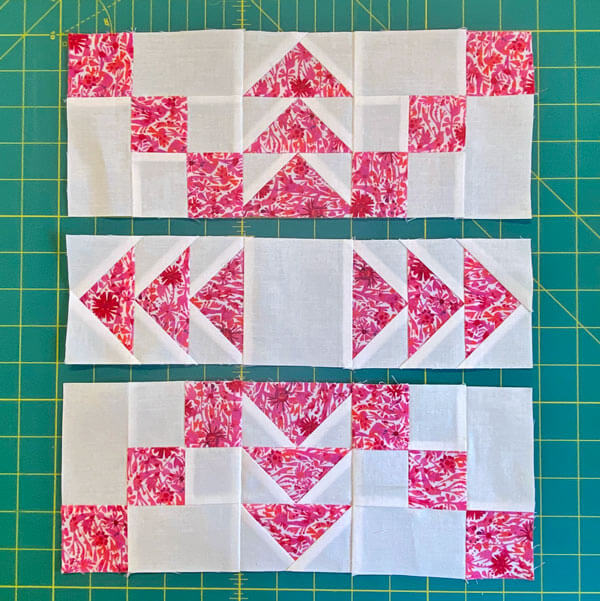 The units are sewn into rows The units are sewn into rows