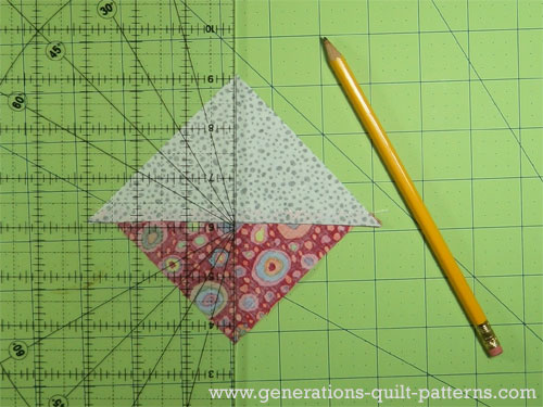 Drawn line on back of one unit from corner to corner Drawn line on back of one unit from corner to corner