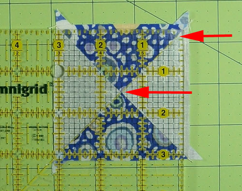 Measure out from the center to trim accurately