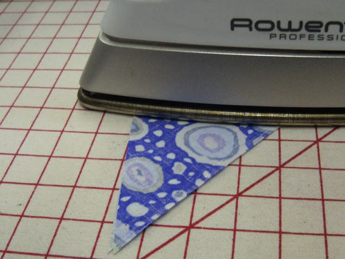 Press unit flat to set the seam