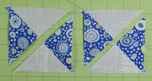 All the patches have been sewn into pairs