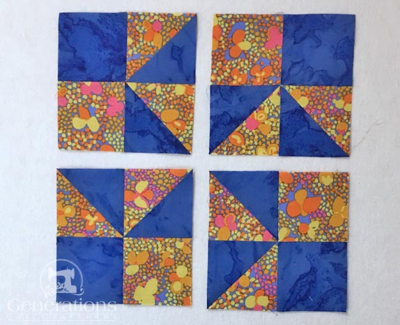 Arrange the quarters into the design.