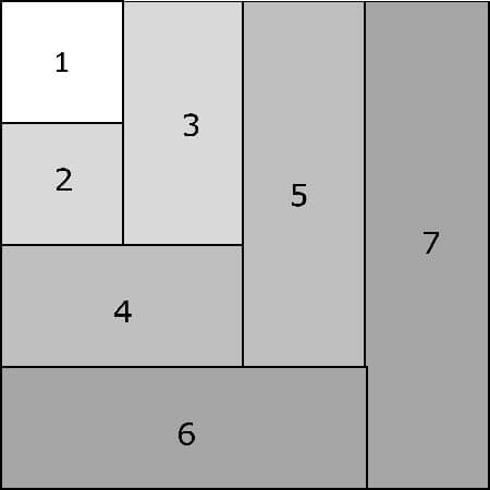 The Rainbow Flower patchwork block design