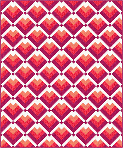 Diagonal set, light sashing/dark cornerstone