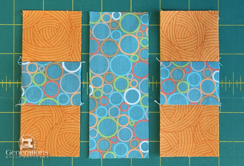 After sewing the #1's to each #2