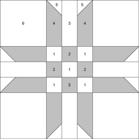 Ribbon Star patchwork design