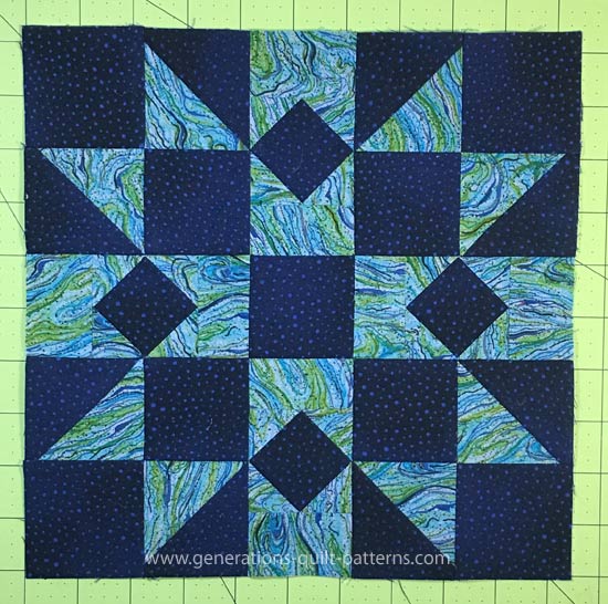 Rocky Mountain Chain quilt block tutorial continued