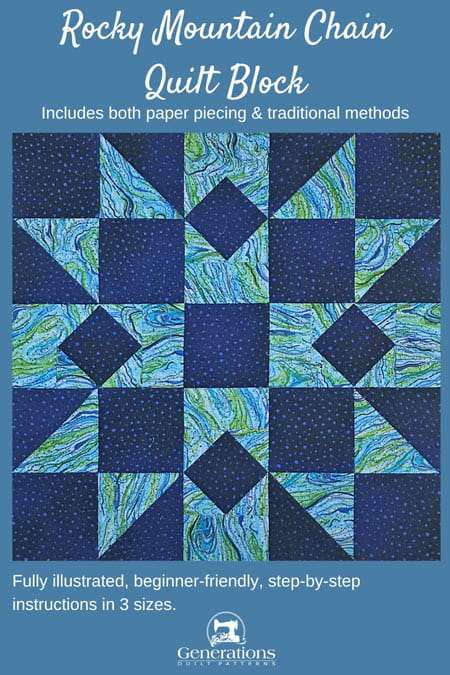 Remember to pin this Rocky Mountain Chain quilt block tutorial Remember to pin this Rocky Mountain Chain quilt block tutorial