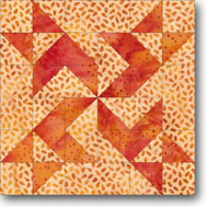 Whirling Pinwheel quilt block