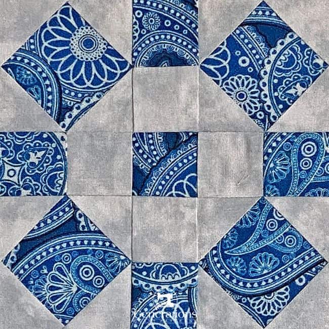 Rolling Square quilt block Rolling Square quilt block