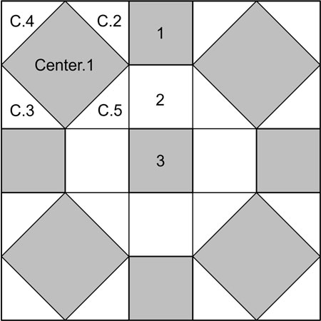Rolling Square patchwork design Rolling Square patchwork design