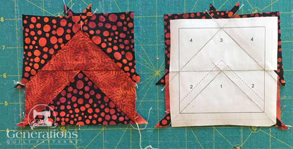 Untrimmed Flying Geese pairs Untrimmed Flying Geese pairs