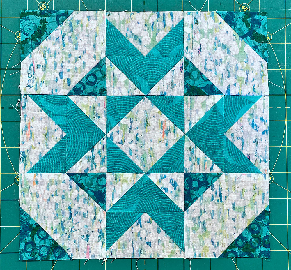 Our sample Salem quilt block is finished Our sample Salem quilt block is finished