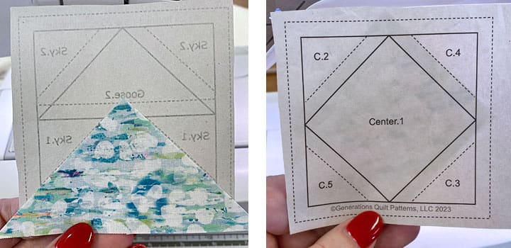 Position all the Goose.1 and Center.1 with a dot of Elmer's Washable Glue Stick Position all the Goose.1 and Center.1 with a dot of Elmer's Washable Glue Stick