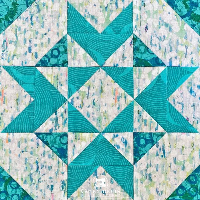 A finished Salem quilt block A finished Salem quilt block