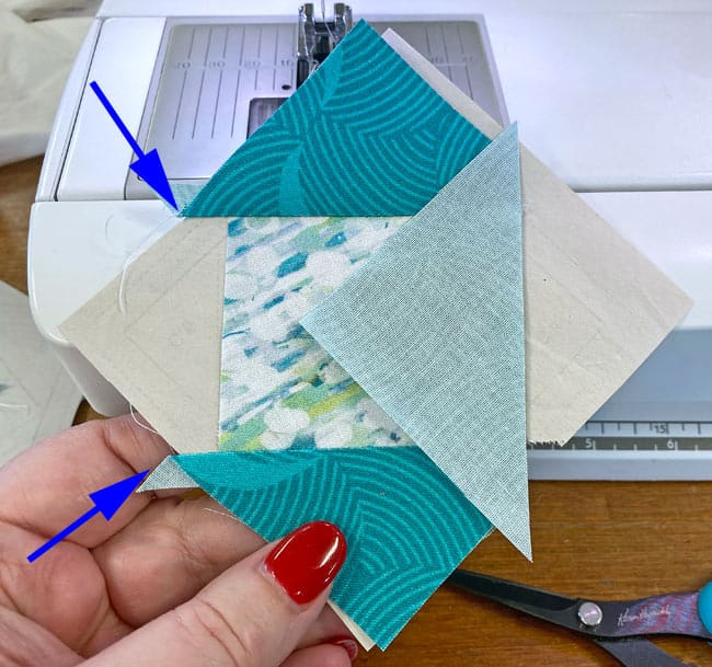 Position C.4 after trimming away the dog ears Position C.4 after trimming away the dog ears