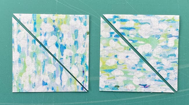 Cutting directional prints, option 1 Cutting directional prints, option 1