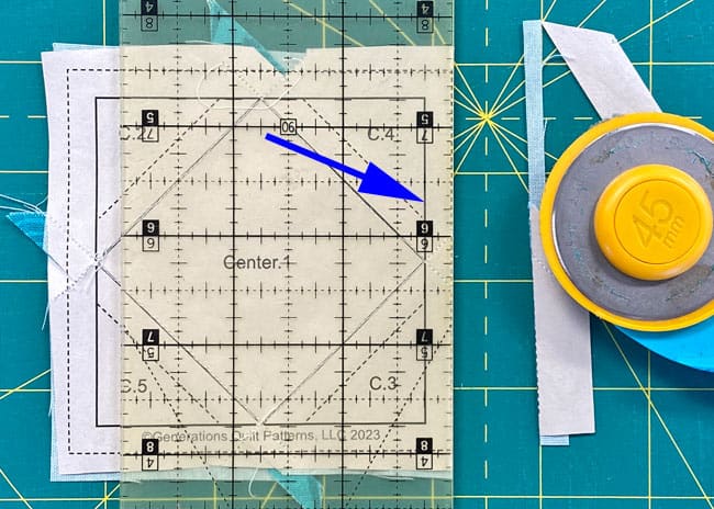 Trim away the excess fabric from one side of the SiaS Trim away the excess fabric from one side of the SiaS