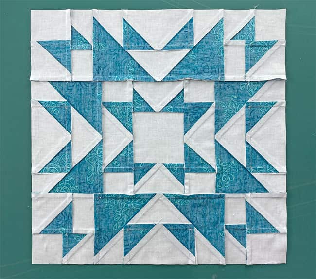 The San Diego sample block from the back side