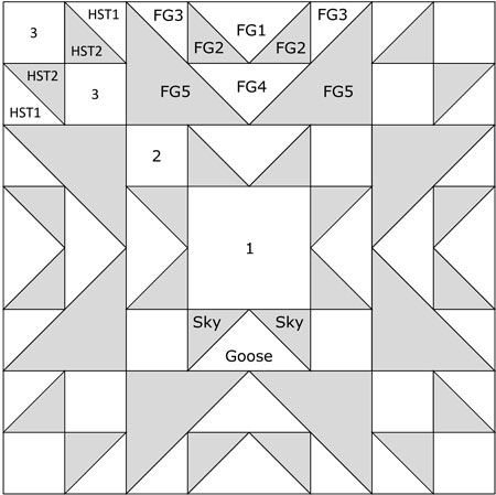 San Diego quilt block design