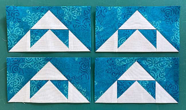 The trimmed Flying Geese Variation #1 units