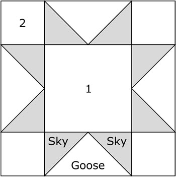 Sawtooth Star center unit