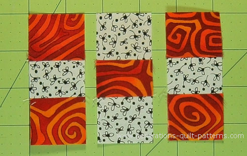 Arrange the squares for the center 9-patch