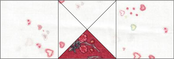 Pieced sashing with 3-Patch QST Pieced sashing with 3-Patch QST