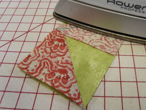 Press patch open towards the corner Press patch open towards the corner