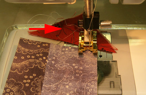 Sew the strips together Sew the strips together