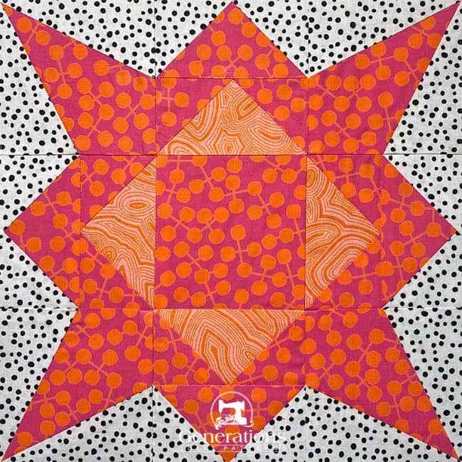 Shaded Compass quilt block in 5 sizes Shaded Compass quilt block in 5 sizes