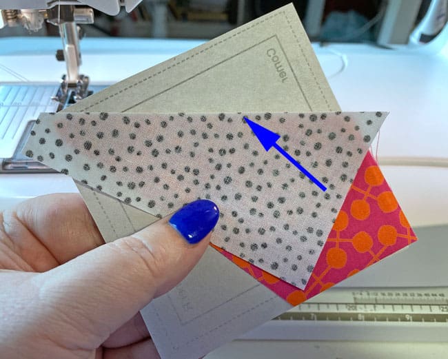 Layer a Corner right sides together with one side of the Beam