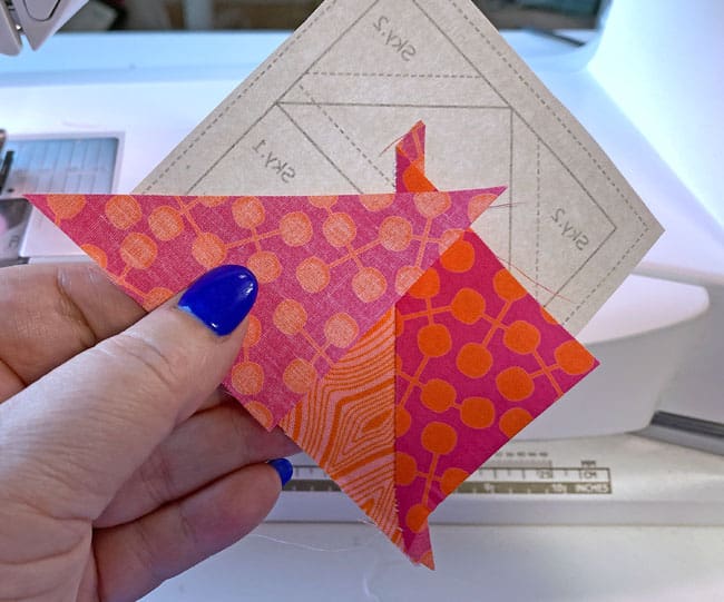 Position the second Sky1 right sides together with Goose1 Position the second Sky1 right sides together with Goose1