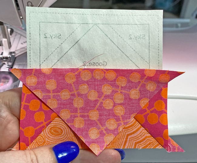 Position Goose2 with the freshly cut edge