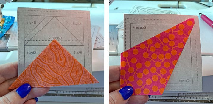 Glue all the Goose1 and Beam patches in position Glue all the Goose1 and Beam patches in position